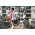 Keter Cool Bar Glacière de terrasse intérieure et extérieure et table d'appoint escamotable