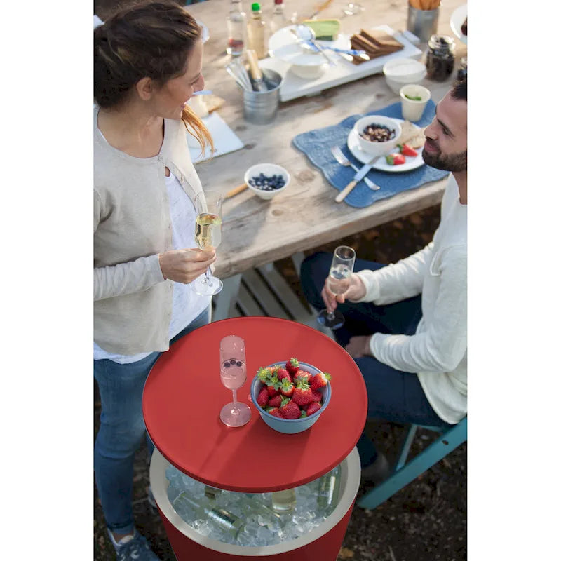 Keter Cool Bar Glacière de terrasse intérieure et extérieure et table d'appoint escamotable