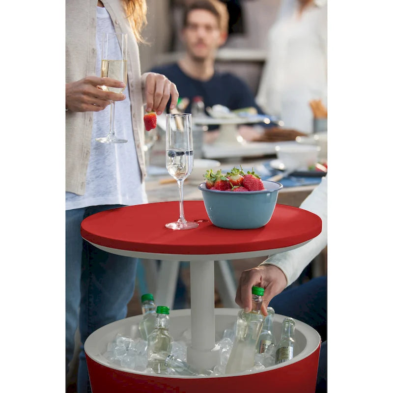 Keter Cool Bar Glacière de terrasse intérieure et extérieure et table d'appoint escamotable