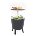 Keter Cool Bar Glacière de terrasse intérieure et extérieure et table d'appoint escamotable