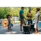 Keter Cool Bar Glacière de terrasse intérieure et extérieure et table d'appoint escamotable