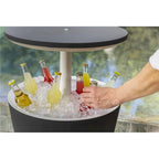 Keter Cool Bar Glacière de terrasse intérieure et extérieure et table d'appoint escamotable