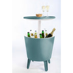 Keter Cool Bar Glacière de terrasse intérieure et extérieure et table d'appoint escamotable