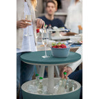Keter Cool Bar Glacière de terrasse intérieure et extérieure et table d'appoint escamotable