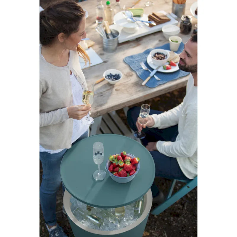 Keter Cool Bar Glacière de terrasse intérieure et extérieure et table d'appoint escamotable