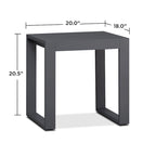 Lot de 2 tables d'appoint Baltic 20 grises par Real Flame - 20L x 18W x 20.5H