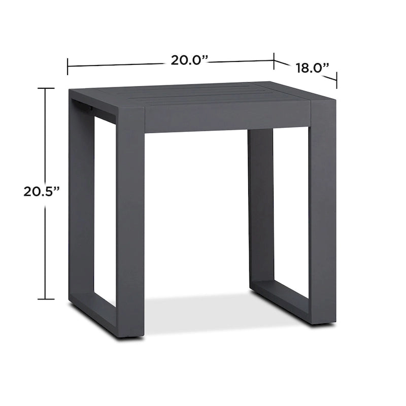 Lot de 2 tables d'appoint Baltic 20 grises par Real Flame - 20L x 18W x 20.5H