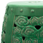 Tabouret/table d'appoint en porcelaine sculptée à la main Nuages - 13,5L x 13,5P x 18,75H