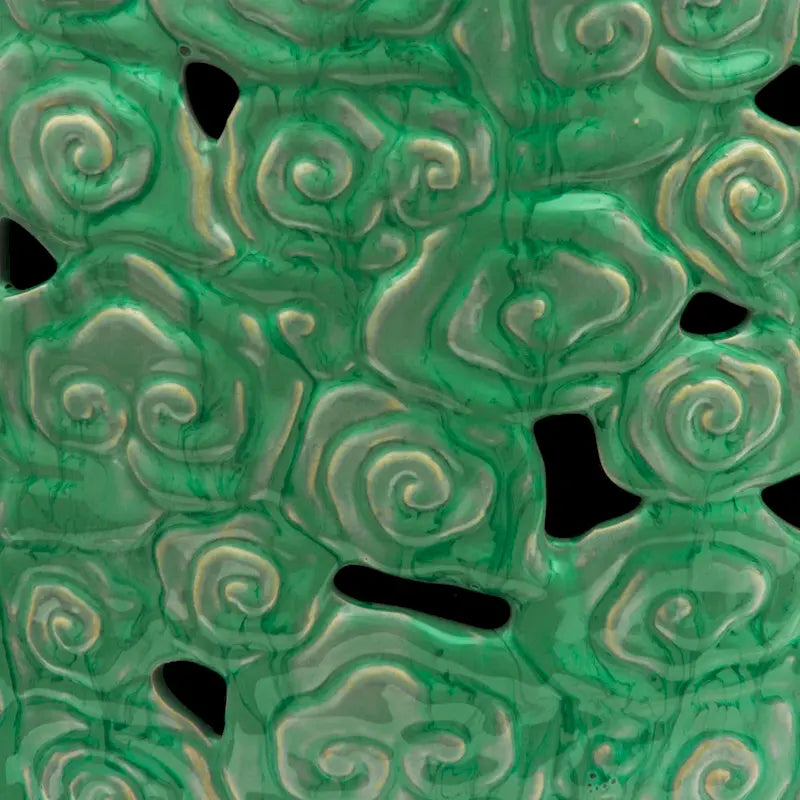 Tabouret/table d'appoint en porcelaine sculptée à la main Nuages - 13,5L x 13,5P x 18,75H
