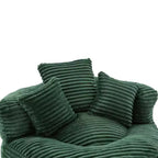 Canapé poire pour adultes et enfants, grand fauteuil poire en velours côtelé avec 3 oreillers et accoudoirs pour salon et chambre à coucher
