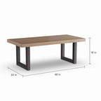 Table basse en osier d'extérieur Beaufort