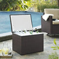 Crosley Palm Harbor Outdoor Brown Resin Wicker and Steel Cooler