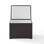 Glacière d'extérieur Crosley Palm Harbor en osier de résine marron et acier