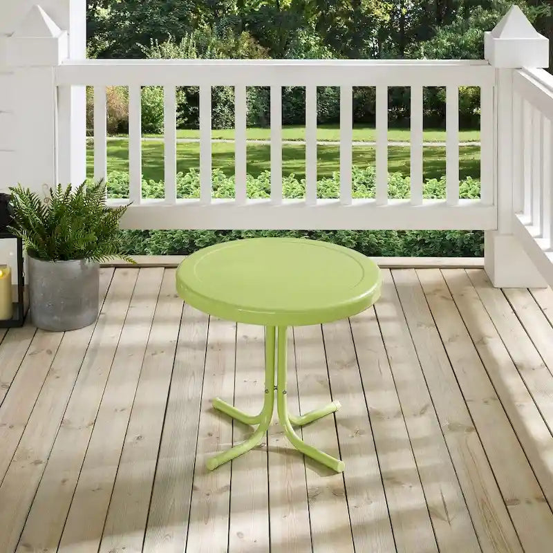 Table d'appoint rétro en métal Crosley, couleur citron vert