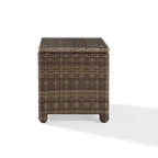 Table d'appoint rectangulaire d'extérieur Crosley Bradenton en osier marron