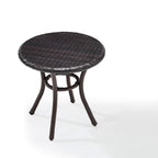 Table d'appoint ronde en osier d'extérieur Palm Harbor de Crosley