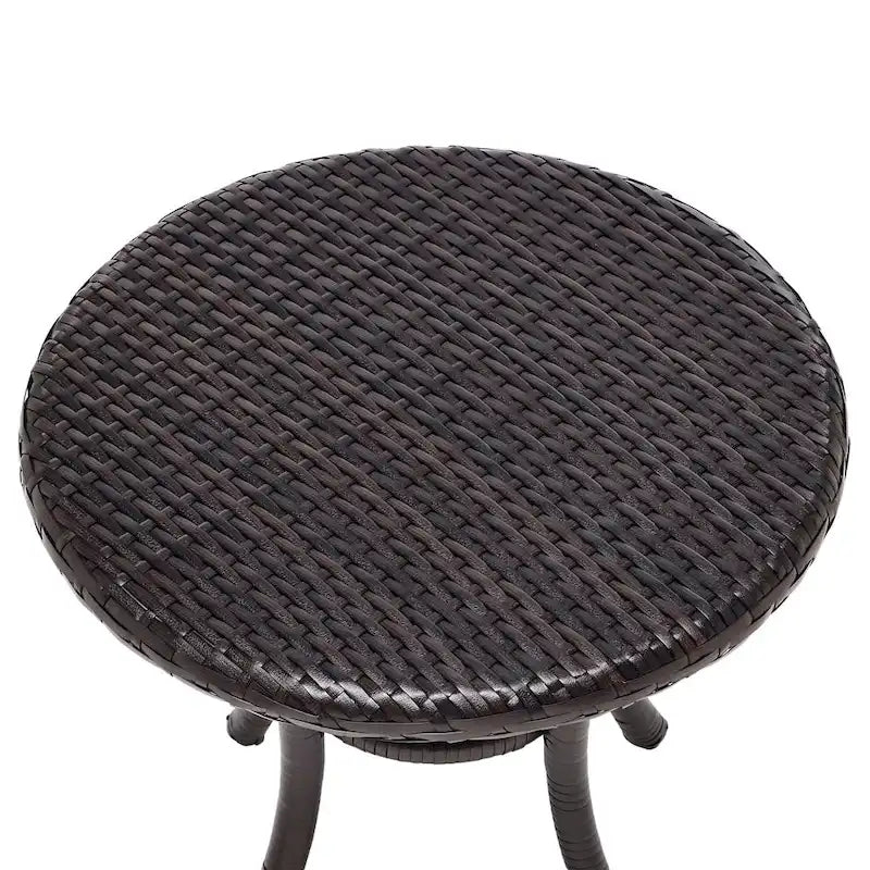 Table d'appoint ronde en osier d'extérieur Palm Harbor de Crosley