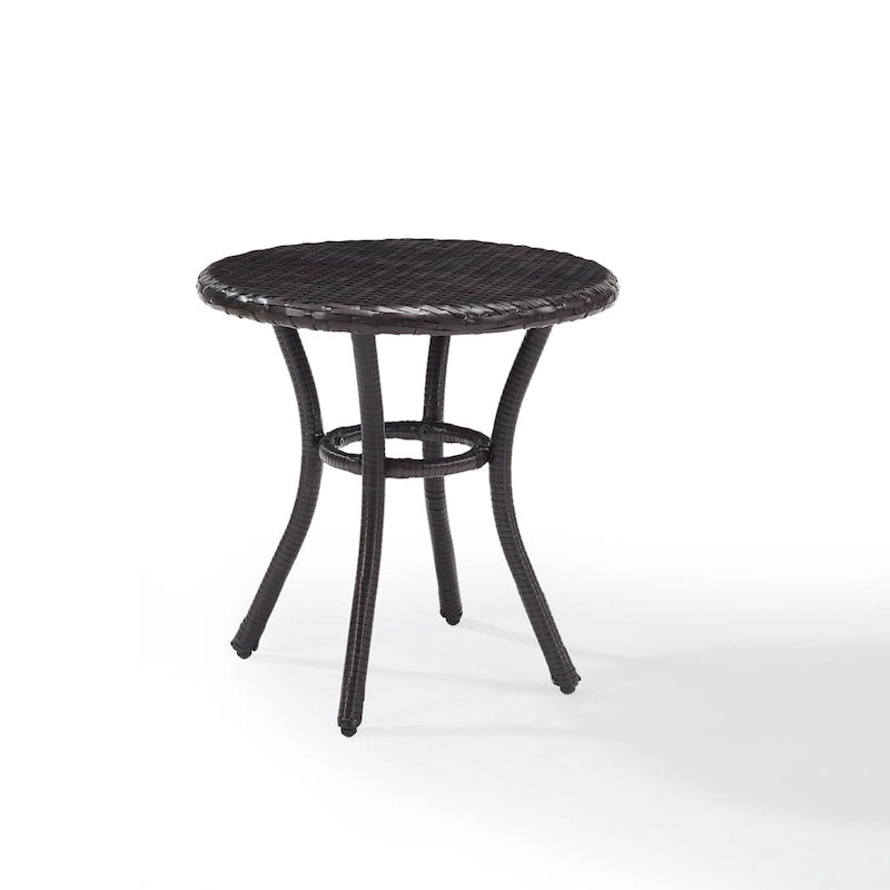 Table d'appoint ronde en osier d'extérieur Palm Harbor de Crosley