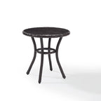 Table d'appoint ronde en osier d'extérieur Palm Harbor de Crosley