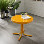 Table d'appoint Crosley rétro en métal tangerine