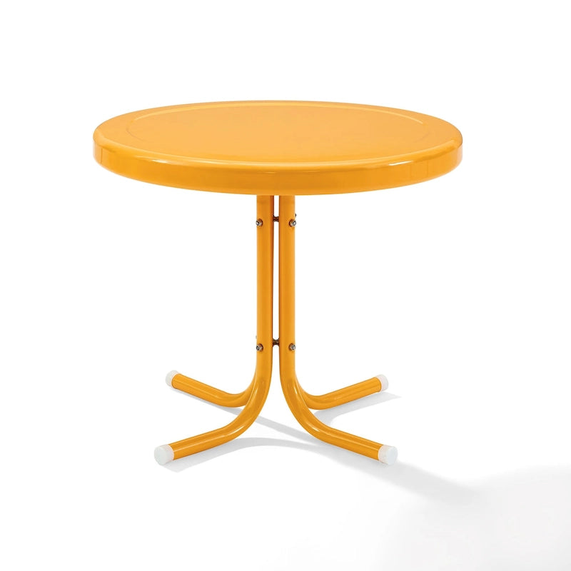 Table d'appoint Crosley rétro en métal tangerine