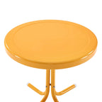 Table d'appoint Crosley rétro en métal tangerine