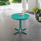 Table d'appoint en métal de style rétro Crosley, turquoise