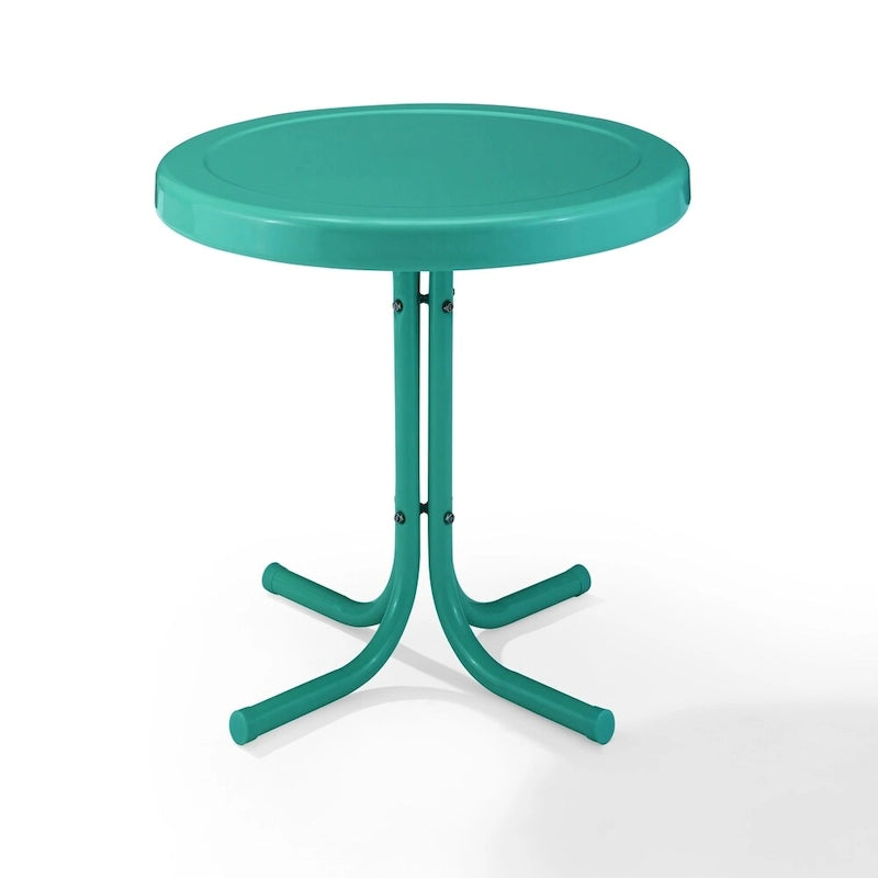 Table d'appoint en métal de style rétro Crosley, turquoise
