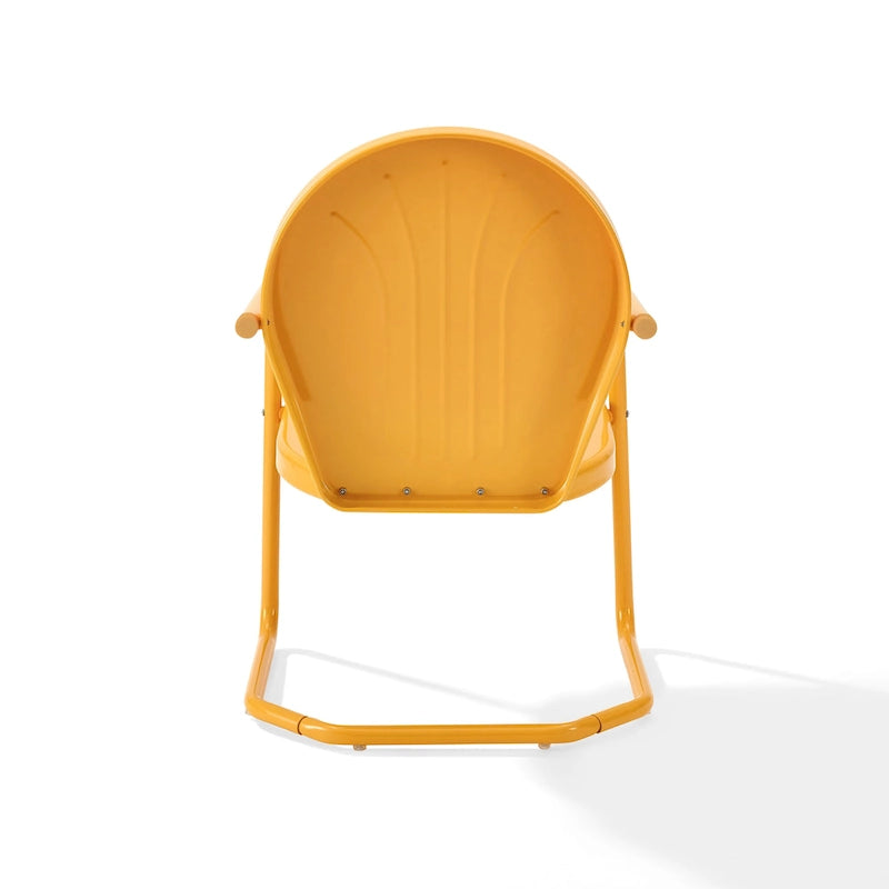 Chaise en métal Griffith de Crosley, coloris mandarine – 22 L x 28,2 P x 33,25 H