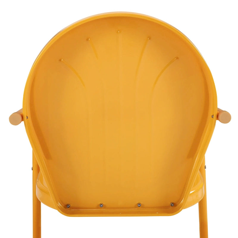 Chaise en métal Griffith de Crosley, coloris mandarine – 22 L x 28,2 P x 33,25 H