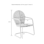 Chaise en métal Griffith de Crosley, coloris mandarine – 22 L x 28,2 P x 33,25 H