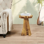 Table d'appoint en teck Greenage à bords naturels