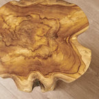 Table d'appoint en teck Greenage à bords naturels