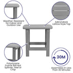 Table d'appoint Adirondack en polymère tout temps - Table de patio
