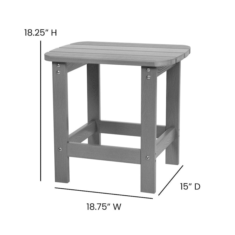 Table d'appoint Adirondack en polymère tout temps - Table de patio