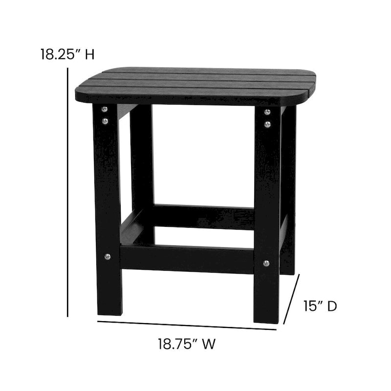 Table d'appoint Adirondack en polymère tout temps - Table de patio