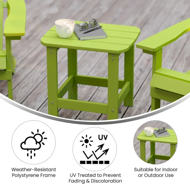 Table d'appoint Adirondack en polymère tout temps - Table de patio