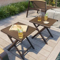 Table d'appoint pliante de patio extérieur Ottoman table d'appoint de camping support de plantes - 37,6 cm L x 43,4 cm l x 41,4 cm H