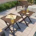 Table d'appoint pliante de patio extérieur Ottoman table d'appoint de camping support de plantes - 37,6 cm L x 43,4 cm l x 41,4 cm H