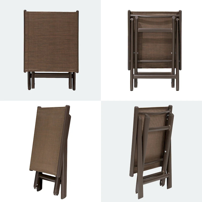 Table d'appoint pliante de patio extérieur Ottoman table d'appoint de camping support de plantes - 37,6 cm L x 43,4 cm l x 41,4 cm H
