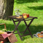 Table d'appoint pliante de patio extérieur Ottoman table d'appoint de camping support de plantes - 37,6 cm L x 43,4 cm l x 41,4 cm H