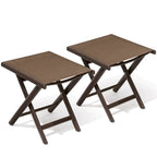 Table d'appoint pliante de patio extérieur Ottoman table d'appoint de camping support de plantes - 37,6 cm L x 43,4 cm l x 41,4 cm H