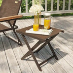 Table d'appoint pliante de patio extérieur Ottoman table d'appoint de camping support de plantes - 37,6 cm L x 43,4 cm l x 41,4 cm H