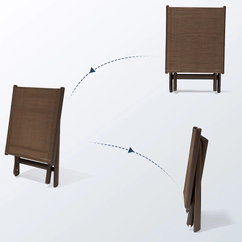 Table d'appoint pliante de patio extérieur Ottoman table d'appoint de camping support de plantes - 37,6 cm L x 43,4 cm l x 41,4 cm H