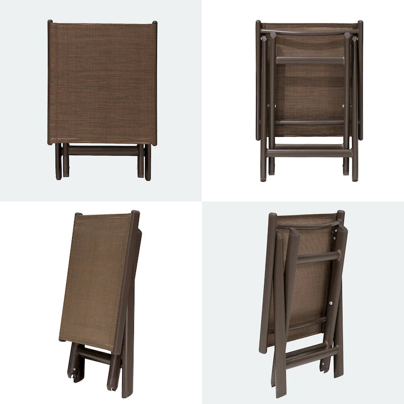 Table d'appoint pliante de patio extérieur Ottoman table d'appoint de camping support de plantes - 37,6 cm L x 43,4 cm l x 41,4 cm H