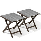 Table d'appoint pliante de patio extérieur Ottoman table d'appoint de camping support de plantes - 37,6 cm L x 43,4 cm l x 41,4 cm H