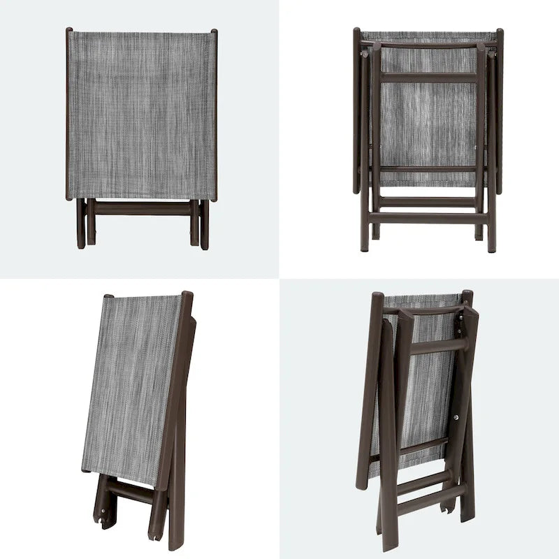 Table d'appoint pliante de patio extérieur Ottoman table d'appoint de camping support de plantes - 37,6 cm L x 43,4 cm l x 41,4 cm H