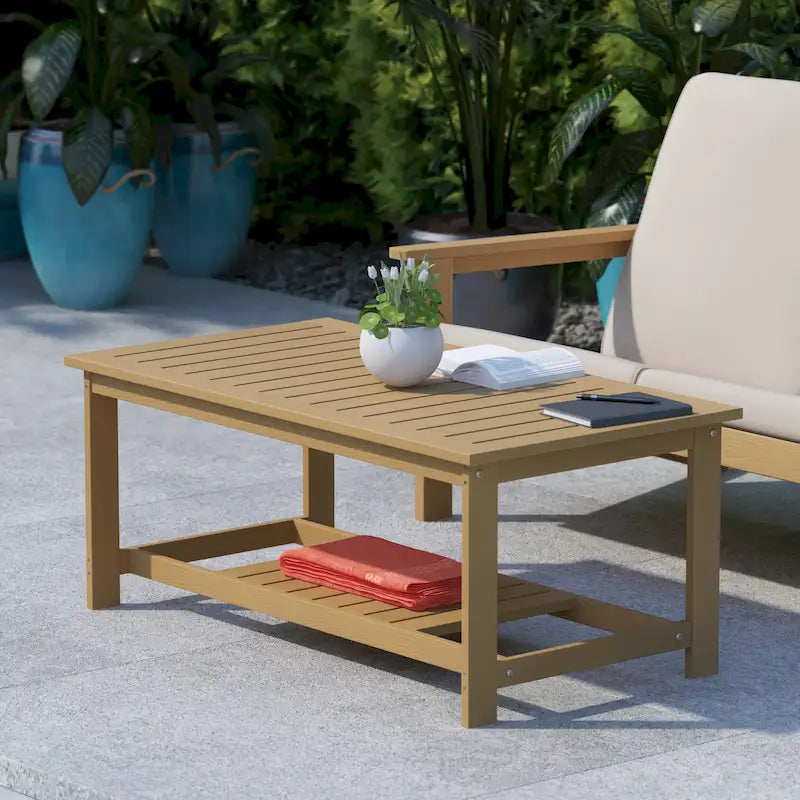 Table basse Adirondack à 2 niveaux en polyrésine, pour l'intérieur et l'extérieur