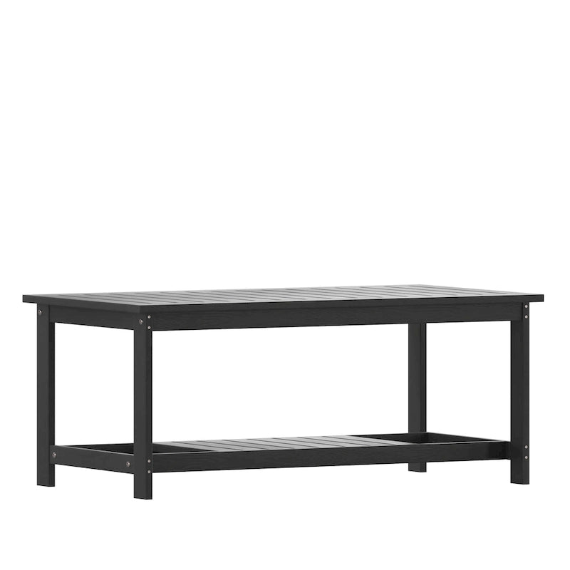 Table basse Adirondack à 2 niveaux en polyrésine, pour l'intérieur et l'extérieur