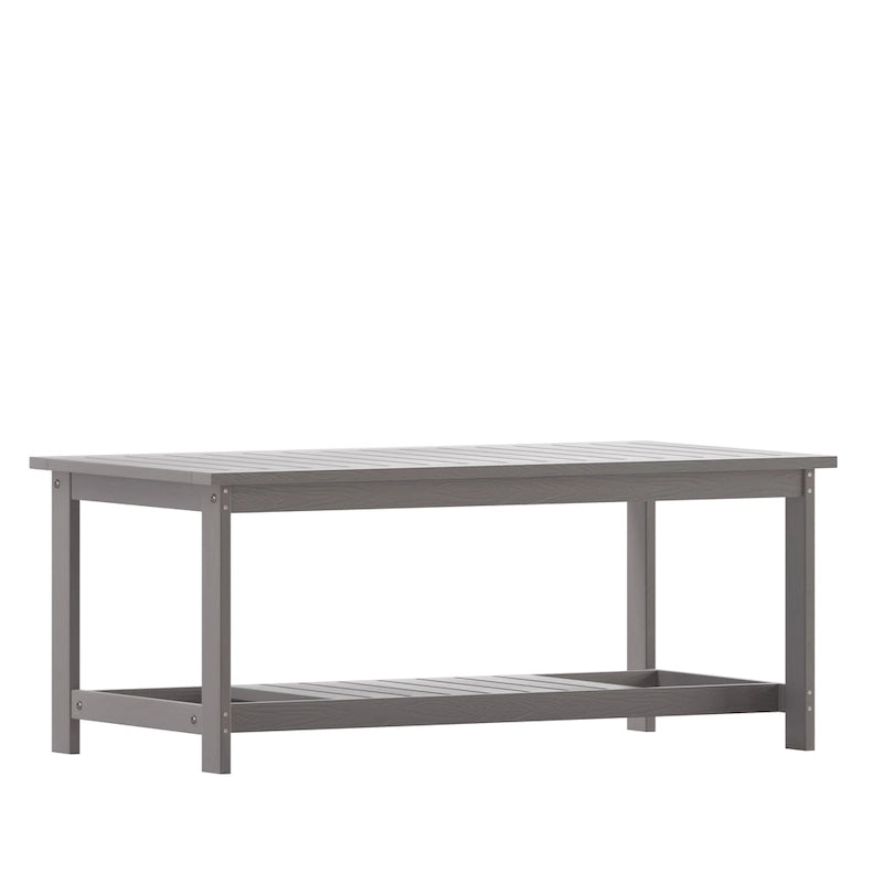 Table basse Adirondack à 2 niveaux en polyrésine, pour l'intérieur et l'extérieur